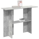 vidaXL Table console Gris béton 100 x 30 x 75 cm Bois d'ingénierie