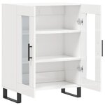 vidaXL Buffet Blanc brillant 69 5x34x90 cm Bois d'ingénierie