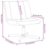 vidaXL Chaise pivotante Gris foncé 63 x 75 x 76 cm Peau de mouton