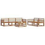 vidaXL Ensemble de canapés d'extérieur 6 Pièces Naturel