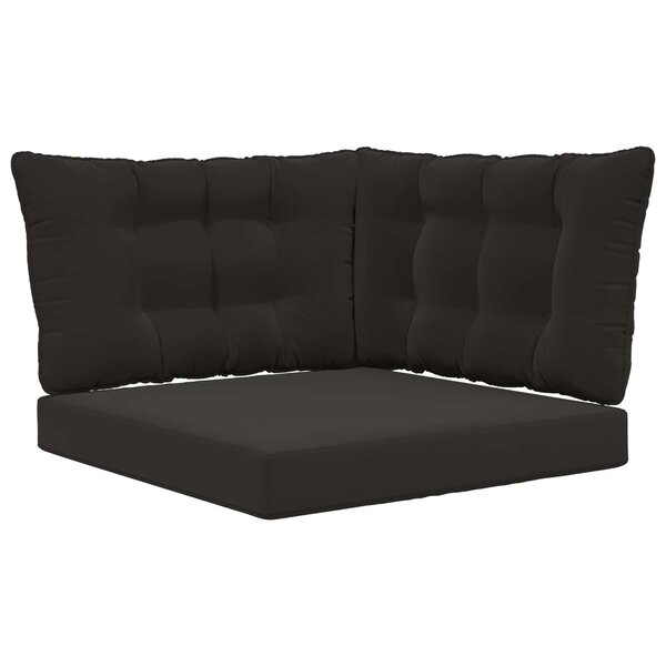 vidaXL Coussin de canapé d'extérieur Polyester Noir 68 5 x 68 5 cm