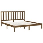 vidaXL Cadre de lit Marron miel Bois massif 200x200 cm