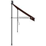 vidaXL Auvent manuel rétractable avec LED 400 cm Orange et marron