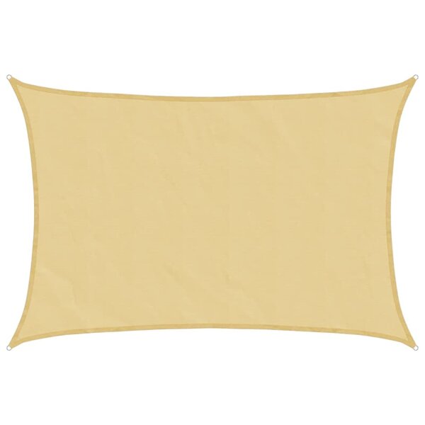 vidaXL Voile d'ombrage sable 6x5 m 100   polyester oxford