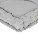 vidaXL Coussin de plancher de palette Coton 120x80x10 cm Gris