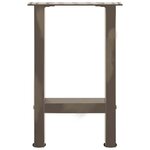 vidaXL Pieds de table basse en acier naturel  2 pièces  38 x (42-43) cm