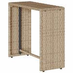 vidaXL Salon de jardin 5 Pièces avec coussins empilable beige polyrotin
