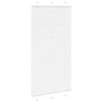 vidaXL Store plissé blanc 110x200cm largeur du tissu 109 4cm polyester
