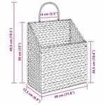 vidaXL Panier suspendu Naturel 30 x 17 5 x 49 5 cm Jacinthe d'eau