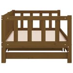 vidaXL Lit coulissant sans matelas marron miel 2x(90x190) cm