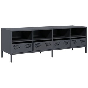 vidaXL Meuble TV anthracite 135x39x43 5 cm acier laminé à froid