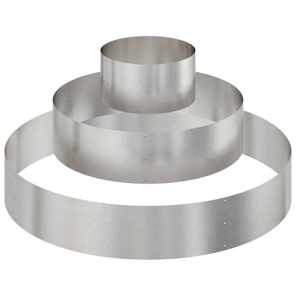 vidaXL Cache-pot de jardin Argent 120 x 120 x 20 cm Acier inoxydable