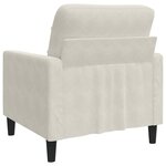 vidaXL Fauteuil Crème 60 cm Velours