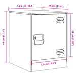 vidaXL Table de chevet rose 34 5x39x44 cm acier