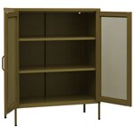 vidaXL Armoire de rangement Vert olive 80x35x101 5 cm Acier