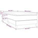 vidaXL Sommier à lattes de lit avec matelas Crème 100x200 cm Tissu