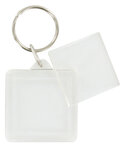 Porte-clés en plastique Carré 4 cm 2 pièces - MegaCrea DIY
