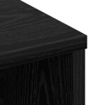 vidaXL Cabinet de Tête de Lit avec étagère Chêne noir Bois Composite