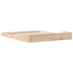 vidaXL Cadre de lit Marron 160 x 210 cm Bois massif en pin