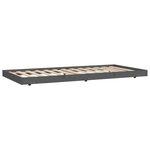 vidaXL Cadre de lit Gris 75x190 cm Bois de pin massif