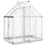 vidaXL Serre avec cadre de base argenté 169x114x202 cm aluminium