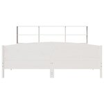 vidaXL Lit bibliothèque sans matelas blanc 200x200 cm bois pin massif