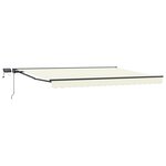 vidaXL Cadre de store manuel avec LEDs Crème et Anthracite 4 × 3 m