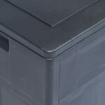 vidaXL Boîte de rangement de jardin 320 L Noir