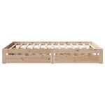vidaXL Cadre de lit avec tiroirs sans matelas 135x190 cm