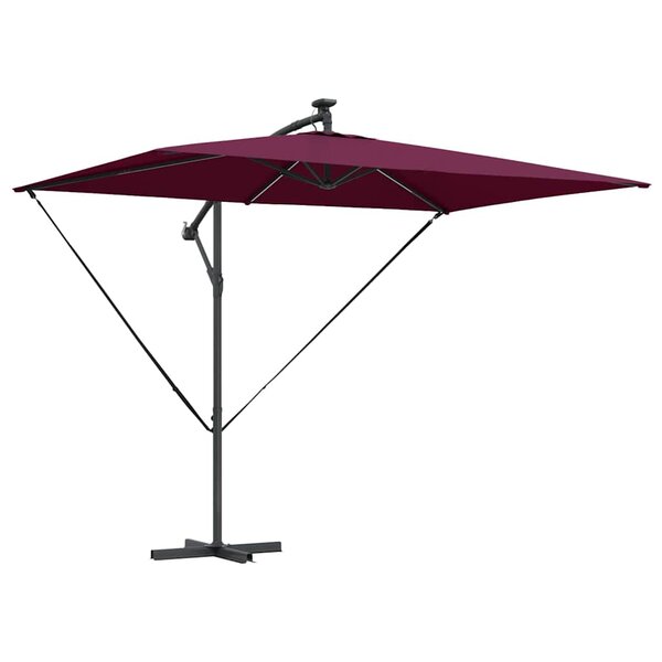 vidaXL Parasol 294 x 200 x 270 cm Polyester et Aluminium Bordeaux