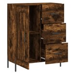 vidaXL Buffet chêne fumé 69 5x34x90 cm bois d'ingénierie