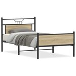 vidaXL Cadre de lit sans matelas chêne sonoma 107x203 cm