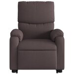 vidaXL Fauteuil inclinable marron foncé tissu