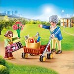 Playmobil 70194 - city life l'hôpital - petite fille et grand-mere
