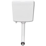 vidaXL Réservoir de wc avec entrée d'eau inférieure 3/6 L blanc
