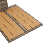 vidaXL Douche de jardin Grise 60x80x214 cm Poly Rattan