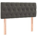 vidaXL Sommier à lattes de lit avec matelas LED gris foncé 120x190 cm