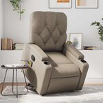 vidaXL Fauteuil inclinable de massage Cappuccino Similicuir