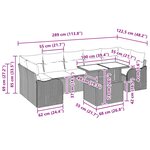 vidaXL Ensemble de canapé de jardin 8 Pièces Marron Poly rotin