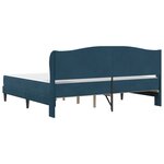 vidaXL Cadre de lit avec tête de lit Bleu 200 x 200 cm Velours