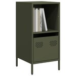 vidaXL Buffet vert olive 35x39x73 5 cm acier laminé à froid