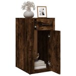 vidaXL Armoire de bureau Chêne fumé 40x49x75 cm Bois d'ingénierie