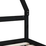 vidaXL Cadre de lit d'enfants tiroirs noir 90x190cm bois de pin massif