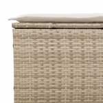 vidaXL Salon de jardin avec coussins 5 Pièces beige résine tressée acacia