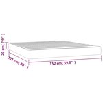 vidaXL Matelas de lit à ressorts ensachés fermeté moyenne 152x203x20 cm velours