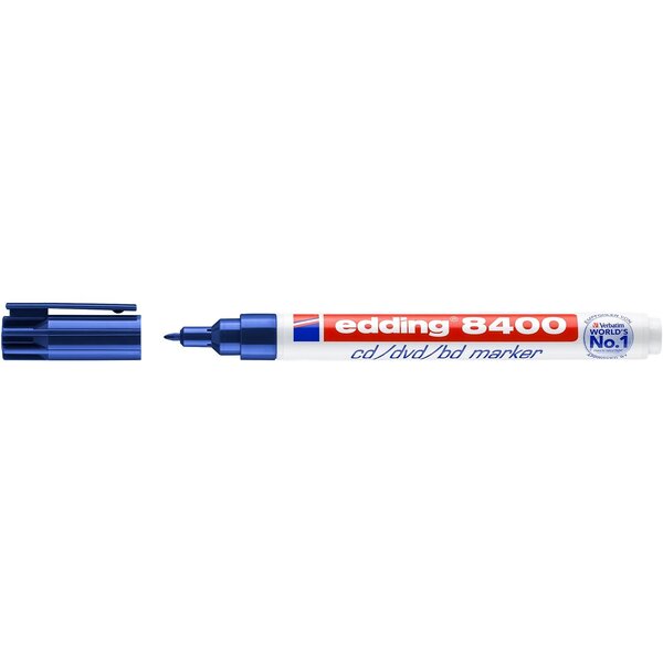 Marqueur cd-dvd-bd 8400 bleu 0 5-1 mm x 10 EDDING