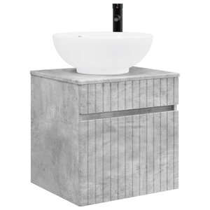 vidaXL Meuble de lavabo mural Gris béton 49 x 44 5 x 66 5 cm