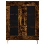 vidaXL Buffet haut Chêne fumé 69 5x34x180 cm Bois d'ingénierie