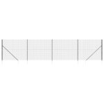 vidaXL Clôture en treillis métallique et ancrage anthracite 1 4x10 m
