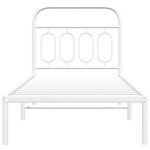 vidaXL Cadre de lit métal sans matelas avec tête de lit blanc 80x200cm